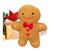 TyCylKu Christmas Plush Gingerbread Man Cute Companion Throw Pillows | Calming Holiday Plush Toy Dolls for Women Men Kids Boys Girls Living Room Bed Shelf Car Halloween
