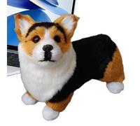 TyCylKu Dog Stuffed Animals Realistic | Cute Doll Home Decor | Collectible Puppy Craft Table Figurines,for Bedroom Table Kitchen Office Shelf Apartment Window Birthday Party Housewarming Adults