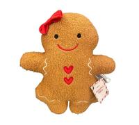 TyCylKu Gingerbread Man Plush Gingerbread Man Cute Companion Throw Pillows | Calming Holiday Plush Toy Dolls for Women Men Kids Boys Girls Living Room Bed Shelf Car Halloween