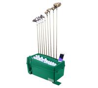 TyCylKu Golf Ball Dispenser for Practice - Golf Ball Throwing Machine - Racket Storage for Practice Grounds Backyard Putting Green Leisure Sports