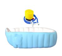 TyCylKu Inflatable Tub Baby - Portable Travel Shower Basin with Foot Pump,Foldable Non-Slip Shower Basin for 2+ Years Old Kids Daughter Son