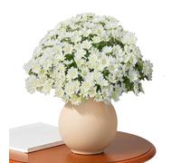 TyCylKu Mums Artificial Flowers, 10-Bundle Fall Mums Artificial Flowers, Realistic Plants Fall Decor for Living Room Bedroom Desktop Window Sill Balcony Entrance Garden Yard