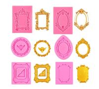 TyCylKu Resin Molds Silicone - Easy Release - European Frame Resin Epoxy Molds | for Home Decor DIY Crafts Art Projects Fondant Chocolate Candy Cookie Baking