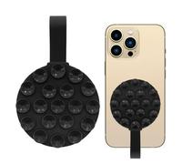 TyCylKu Suction Phone Case Mount, Magnetic Silicone Phone Case Grip Holder, Hands-Free Holder Suction Ring for Shower Mirror, Door, Glass