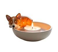 TyCylKu Tea Light Holder Decorative Candle Holder Dog Design Burner Tray Modern for Fireplace Halloween Thanksgiving Christmas Table Decoration