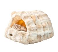 TyCylKu Warm Cat House Indoor Plush Cold Weather Enclosed Kitten Nest | Warming Kitten Bed for Animal Lovers Trainers Home Apartment Bedroom Living Room Study Balcony