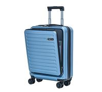 TydeCkare 20 Inch Carrry On Luggage with Front Zipper Pocket & Expandable, 37-41L, Lightweight ABS+PC Hardshell Suitcase with TSA Lock & Spinner Silent Wheels, Convenient for Trips,Ice Blue
