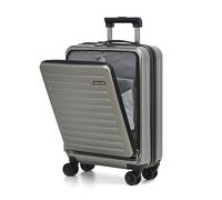 TydeCkare 20 Inch Carrry On Luggage with Front Zipper Pocket & Expandable, 37-41L, Lightweight ABS+PC Hardshell Suitcase with TSA Lock & Spinner Silent Wheels, Convenient for Trips,Dark Gray
