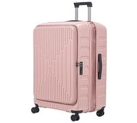 TydeCkare 29 Inch 50 * 31(35)*76cm, 117L~133L Luggage with Expansion & Side Opening, 4.6Kg, Ligthweight ABS+PC Hardshell Checked Suitcase, Pink