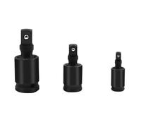 TYDHGSE 1/3pcs 360 Degree Swivel Knuckle Joint Air Impact 1/2 3/8 1/4 Inch Wobble Retractable Socket Adapter for Pneumatic Wrench Tool(3 PCS)