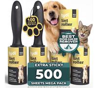 Tydi Pet Lint Roller and Remover Extra Value Package - 2 Handles, 1100 Sheets and 2 Lint Removers - 100 Sheets per Roller - Manual Double Si