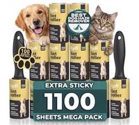 Tydi - Pet Lint Rollers - Extra Sticky Large Lint Rollers for Pet Hair - 1100 Sheets & 2 Handles - Sticky Rollers for Pet Hair - Pet Lint Roller