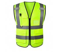 Tydon Guardian Reflective Safety Vest for Women Men High Visibility Security Pockets Zipper Front Meets ANSI/ISEA Standard (Cloth, Green, 3XL)