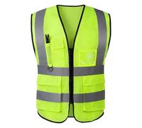 Tydon Guardian Reflective Safety Vest for Women Men High Visibility Security Pockets Zipper Front Meets ANSI/ISEA Standard (Mesh, Green, 5XL)