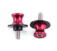 Tyenaza 1 Pair of Swing Arm Spool, 2PCS 6/8/10mm Motorcycle CNC Rear Stand Swing Arm Spool Sliders Stand Swingarm Bobbins (6mm red)