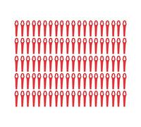 Tyenaza 100Pcs Plastic Cutter Blades, Lawn Mower Cutting Tool Replacement Garden Pruning Accessories(red)