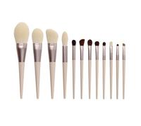Tyenaza 12Pcs Professional Makeup Brush Set, Super Soft Elastic Comfortable Morandi Color Cosmetic Brush Set, for Foundation Powder Concealers Eye Shadows