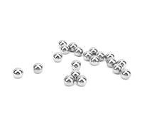 Tyenaza 20Pcs M4 Threaded Steel Balls, M4 Threaded Ball Stainless Steel Drilling Trimming Bead for 3D Printer Magnetic Joints