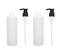 Tyenaza 2Pcs Pump Bottle Dispenser, 250ml Massage Oil Dispenser Refillable Reusable Cream Shampoo Pump Dispenser for Essential Oil Soap Lotion Shampoo Bathroom Travel Clear