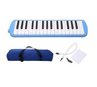 Tyenaza 32 Keys Melodica, Harpsichord Wind Instrument with Case and Mouthpiece, for Students, Beginners, Professional Artists, Music Lovers (Blue)