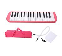 Tyenaza 32 Keys Melodica, Harpsichord Wind Instrument with Case and Mouthpiece, for Students, Beginners, Professional Artists, Music Lovers (Roseate)