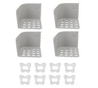 Tyenaza 4PCS Bed Sheet Holders, Silicone Adjustable Lock Fitted Sheet Corner Holder Keep Sheets Firm and Tight in Place (Grey)