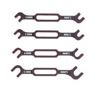 Tyenaza 4Pcs Metal Wrench for RC Car with 3/3.2/3.5/3.7/4/5/5.5/6mm Ball Heads Turnbuckle Ball End Joint Remover Tool (Red)