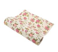 Tyenaza 5 Yards 28cm Width Flower Printed Ribbon, Rose Print Handcrafted Burlap Printed Ribbon for DIY Craft Decoration
