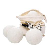 Tyenaza 6PCS Wool Laundry Balls, Wool Dryer Balls, Reusable Natural Fabric Softener Wool Dryer for Speeding Up Dry Time
