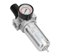 Tyenaza Air Filter Regulator, BSP 1/2" Filter Regulator with Water Trap Compressor Moisture Trap Oil Water Lubricator for Compressor and Air Tools