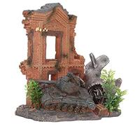 Tyenaza Aquarium Decoration, Artificial Plane Crash Resin Fish Tank Decoration for Fresh Water and Sea Water Tanks