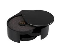 Tyenaza Bar Glass Rimmer, 3 Tier Rotation Opening Black Bar Cocktail Seasoning Box Sugar Salt Rimmer Bartender Tool, for Bar Decoration Use