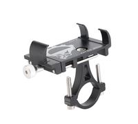 Tyenaza Bike Phone Mount, High Hardness Black Aluminum Alloy Bike Phone Holder with Sponge Protection, for Mountain Bike Motorcycle