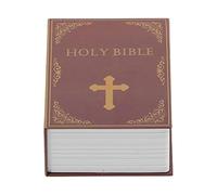 Tyenaza Book Shape Safe with Password Lock, Book-Shape Mini Safe Box for Money, Hidden Secret Storage Box for Hide Key (HOLY BIBLE, 7.1" x 4.6" x 2.2")
