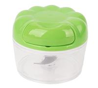 Tyenaza Garlic Chopper, Manual Mini Safe Multipurpose Transparent Garlic Mincer with Drawstring Portable Storage Container for Ginger, Chili, Vegetables (Green)