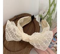 Tyenaza Hair Band, Big Lace Bowknot Hair Band Retro All Match for Women Washing Face Make Up Cosplay Going Out