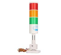 Tyenaza LED Signal Tower Stack Lights, Industrial Signal Warning Lights,3-Layer Column Tower Lamp Andon Lights with Rotatable Base, Steady/Flashing Light Switchable(24V)