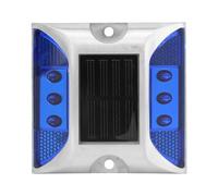 Tyenaza LED Solar Power Ground Marker Lights, Waterproofs Outdoor Driveway Road Highway Spike Lamp, for Safe Driving (Blue)