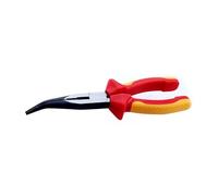 Tyenaza Long Needle Nose Plier, 8 Inch Bent Needle Nose Plier Insulated 1000V High Pressure Resistant Multifunction Angled Long Needle Nose Plier