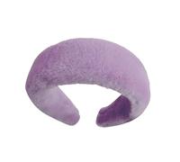 Tyenaza Makeup Headband, Hair Band Fashion Wide Head Band Plush Headband Antislip Decoration for Washing Outfit (Purple rabbit hair hoop)
