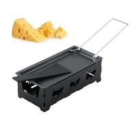 Tyenaza Mini Cheese Grill Tray, Carbon Steel Non-stick Melter Raclette Grill Set Rotaster Baking Tool with 1 Spatula for Home Kitchen