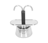 Tyenaza Moka Pot, 100ml Italian Coffee Maker, Dual Pipe Stainless Steel Anti Scald Nonslip Thickened Strainer Mocha Pot, For Making Espressoes, Latte