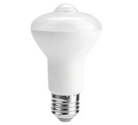 Tyenaza Motion Sensor Light Bulbs, E27 7W LED Light Bulb Infrared Human Body Sensor Bulb for Porch Garage Basement Hallway and Closet AC85-265V(White)