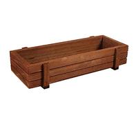 Tyenaza Natural Brown Wood Rectangle Planter Box with Multiple Color Choices Rustic Wooden Planters Garden Rectangle Storage box