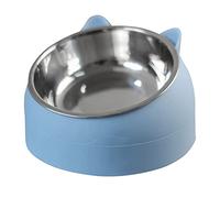 Tyenaza Pet Bowl, Pet Food Water Bowl Stainless Steel Detachable Prevent Slip Cartoon Shape Dog Cat Feeding Bowl (Cat)