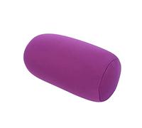 Tyenaza Portable Micro Mini Microbead Back Cushion Roll Throw Pillow Travel Home Sleep Neck Support Comfortable Protect the Cervical Spine(Purple)