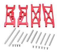 Tyenaza RC Car Front and Rear Swing Arm, Aluminum RC Front Rear Suspension Arms for LOSI 22S SCT 1/10 RC Short Course Truck Upgrade Parts (Rojo)