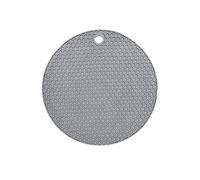 Tyenaza Rubber Placemats, Round Heat Resistant Placemats,Waterproof Wipeable Washable PU Table Mats for Dining Table Home Hotel(15.5cm-Grey)