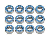 Tyenaza Rubber Sealed Bearing Kit, 12pcs Rubber Sealed Bearing Kit for Stadium Blitzer RC Car Wheel Hub Sealed Bearing