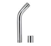 Tyenaza Shower Arm Extension, Anti-Rust Bathroom Accessory Curved Forward Universal G1/2" Handheld Shower Arm with Extra Hose Pipe